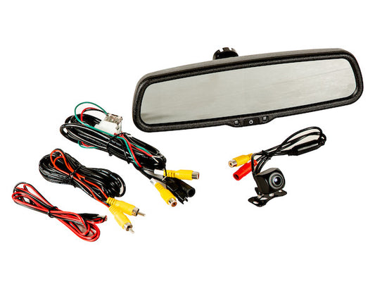 Backup Camera System with Mirror Monitor and Camera
