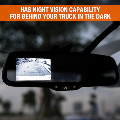 Backup Camera System with Mirror Monitor and Camera