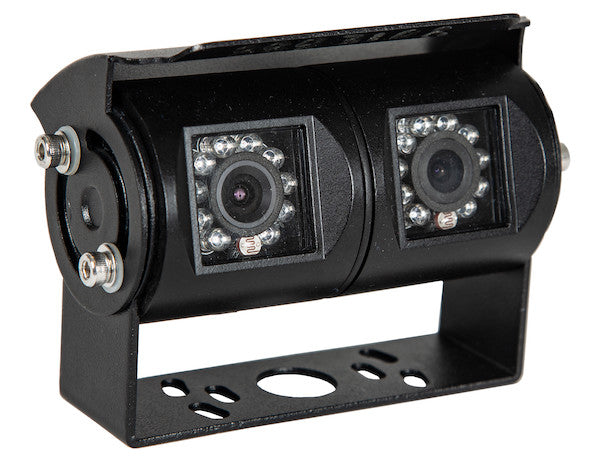 Stainless Steel Dual Lens Heated Waterproof Night Vision Color Camera with Audio