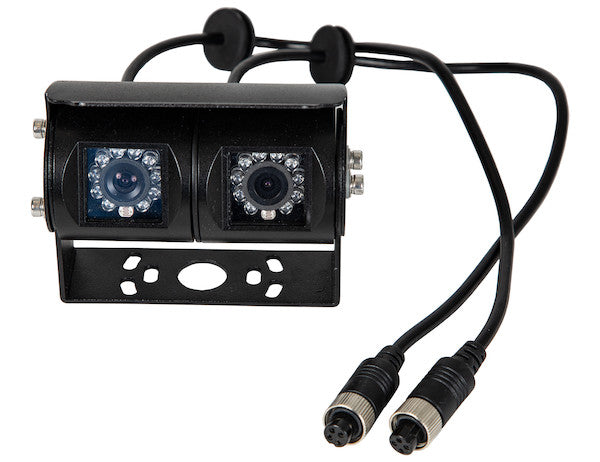 Stainless Steel Dual Lens Heated Waterproof Night Vision Color Camera with Audio