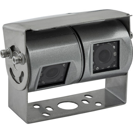 Stainless Steel Dual Lens Heated Waterproof Night Vision Color Camera with Audio