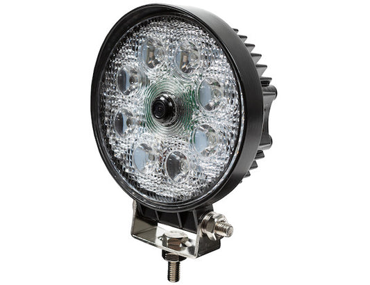 Round LED Flood Light with Built-In Backup Camera