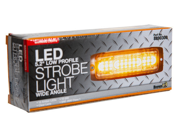 Ultra Thin Wide Angle 5 Inch Amber LED Strobe Light