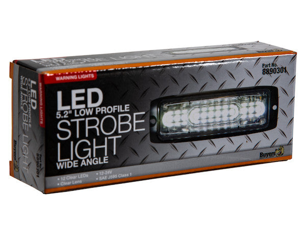 Ultra Thin Wide Angle 5 Inch Clear LED Strobe Light