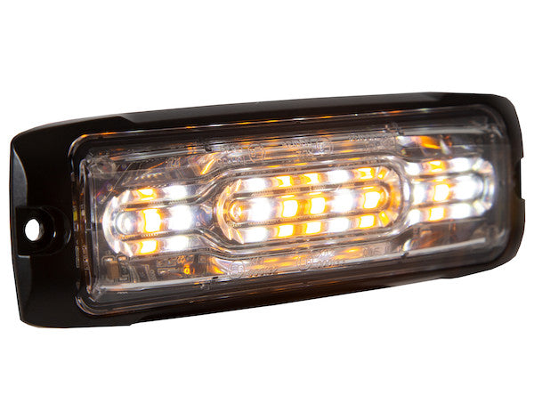 Ultra Thin Wide Angle 5 Inch Amber/Clear LED Strobe Light