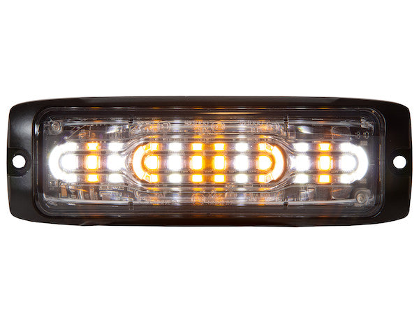 Ultra Thin Wide Angle 5 Inch Amber/Clear LED Strobe Light