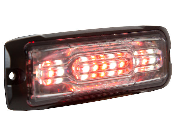 Ultra Thin Wide Angle 5 Inch Clear/Red LED Strobe Light