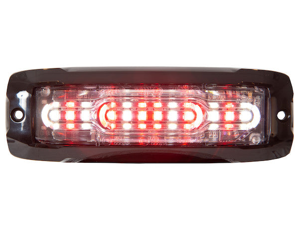 Ultra Thin Wide Angle 5 Inch Clear/Red LED Strobe Light