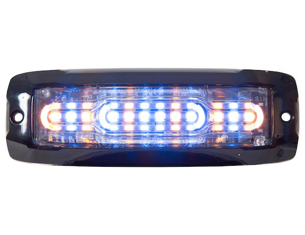 Ultra Thin Wide Angle 5 Inch Amber/Blue LED Strobe Light