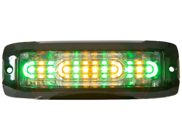 Ultra Thin Wide Angle 5 Inch Amber/Green LED Strobe Light