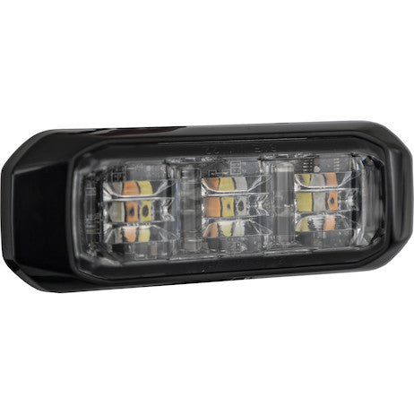 8890929 - 3 1/2 Inch Wide Angle Tri-Color LED Strobe Light, Amber/Green/Clear
