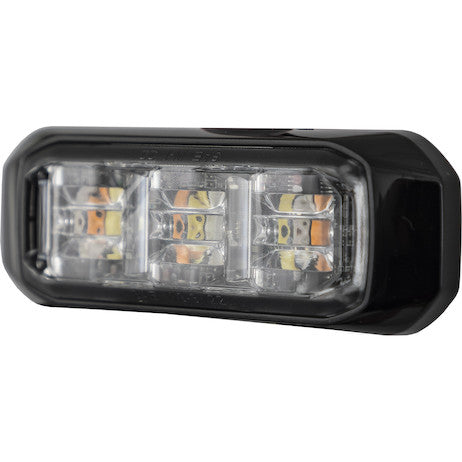 3 1/2 Inch Wide Angle Tri-Color LED Strobe Light, Amber/Green/Clear