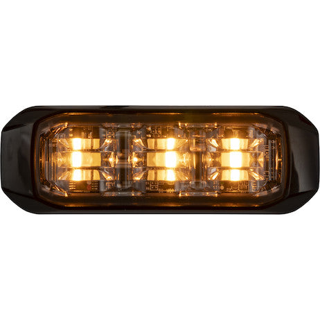 3 1/2 Inch Wide Angle Tri-Color LED Strobe Light, Amber/Green/Clear