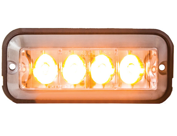 Amber Raised 5 Inch LED Strobe Light 