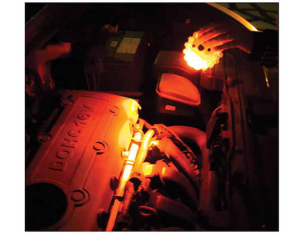 4 Inch Amber Round Rechargeable Road Strobe/Flare With 16 LED