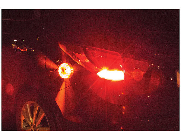 4 Inch Amber Round Rechargeable Road Strobe/Flare With 16 LED