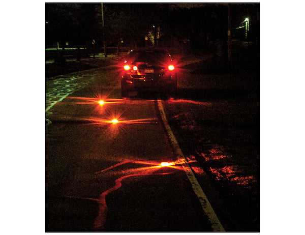 4 Inch Round Rechargeable Strobe/Flare Kit with 4 Flares And Charging Case