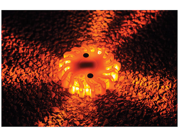 4 Inch Round Rechargeable Strobe/Flare Kit with 4 Flares And Charging Case