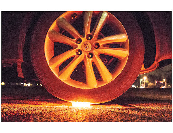 4 Inch Amber Round Rechargeable Road Strobe/Flare With 16 LED