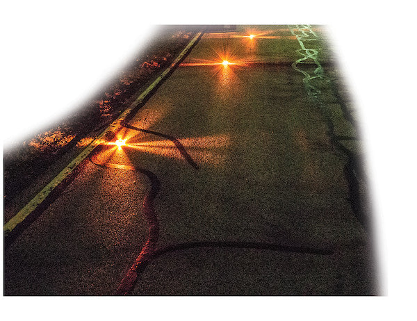 4 Inch Amber Round Rechargeable Road Strobe/Flare With 16 LED