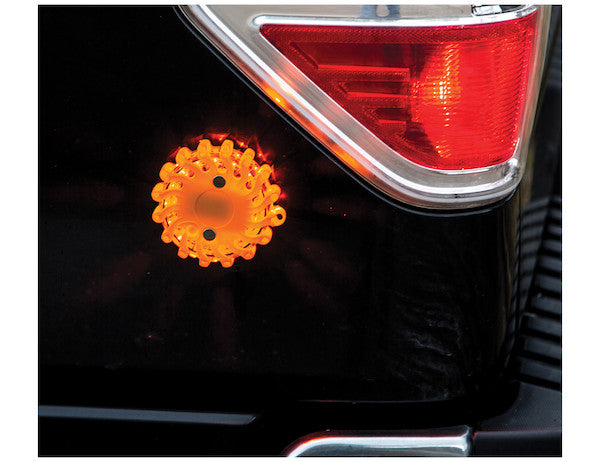 4 Inch Round Rechargeable Strobe/Flare Kit with 6 Flares And Charging Case