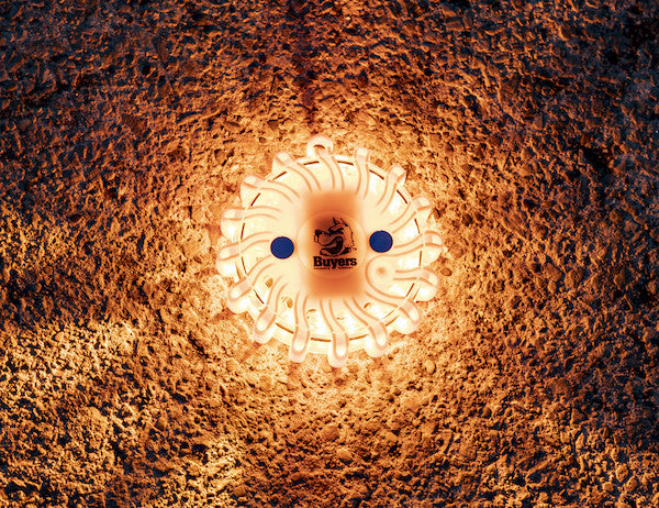 4 Inch Round Rechargeable Strobe/Flare Kit with 4 Flares And Charging Case