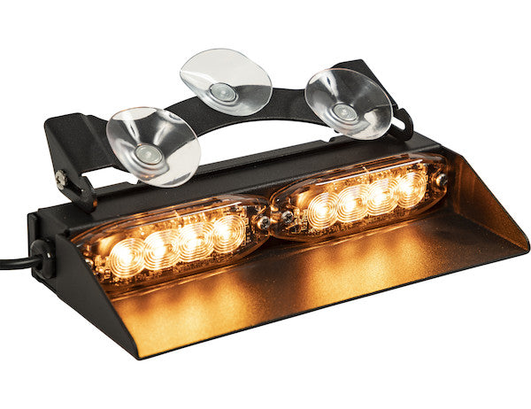 8 in. Amber/Clear Dashboard Light Bar With 8 LED's