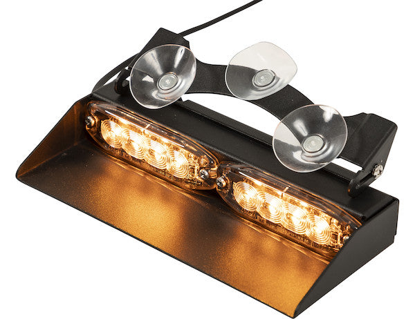 8 in. Amber/Clear Dashboard Light Bar With 8 LED's