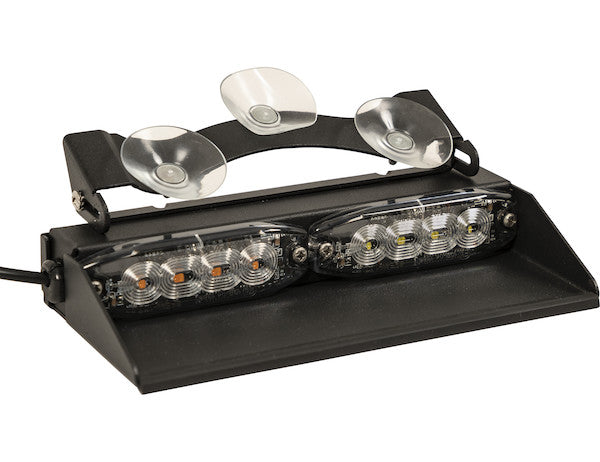 8 in. Amber/Clear Dashboard Light Bar With 8 LED's