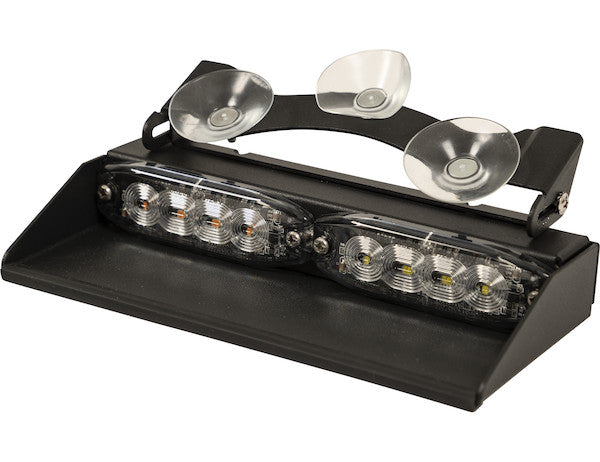 8 in. Amber/Clear Dashboard Light Bar With 8 LED's