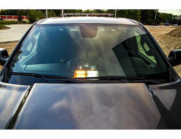 8 in. Amber/Clear Dashboard Light Bar With 8 LED's