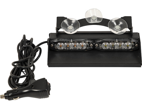 8 in. Amber/Clear Dashboard Light Bar With 8 LED's