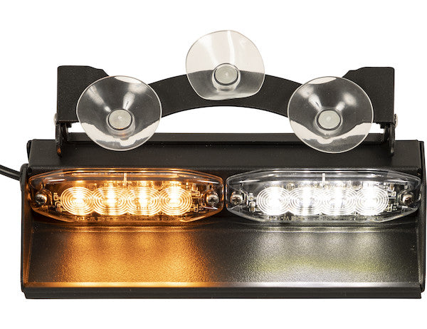 8 in. Amber/Clear Dashboard Light Bar With 8 LED's