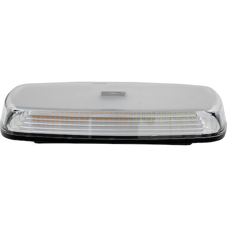 12 Inch Rectangular Wireless LED Mini Light Bar with Wireless Remote - Amber/Clear