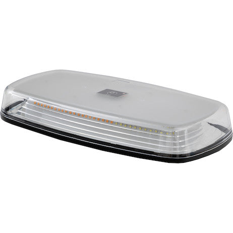 12 Inch Rectangular Wireless LED Mini Light Bar with Wireless Remote - Amber/Clear