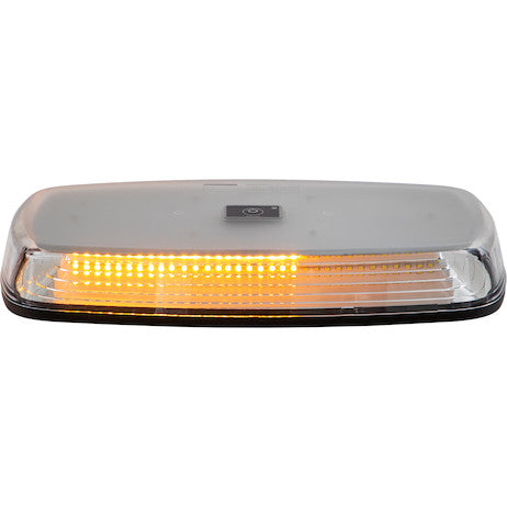 12 Inch Rectangular Wireless LED Mini Light Bar with Wireless Remote - Amber/Clear