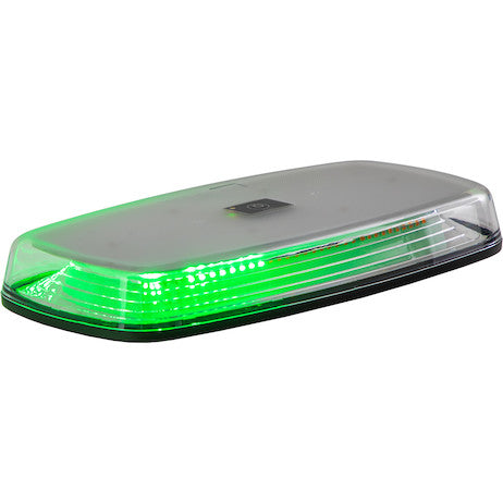 12 Inch Rectangular Wireless LED Mini Light Bar with Wireless Remote - Amber/Clear