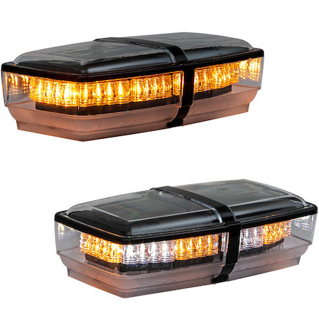 11 Inch Rectangular Amber LED Mini Light Bar - Amber/Green