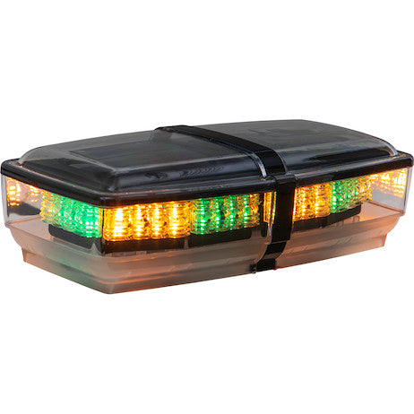 11 Inch Rectangular Amber LED Mini Light Bar - Amber/Green