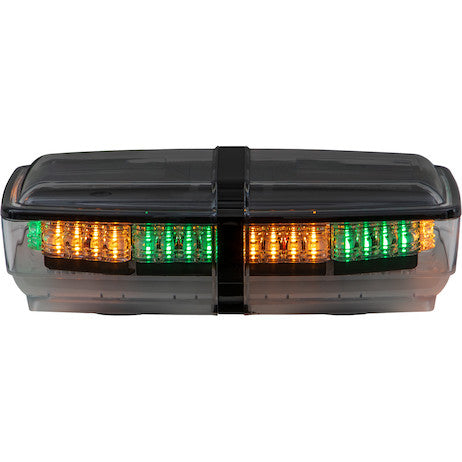 11 Inch Rectangular Amber LED Mini Light Bar - Amber/Green
