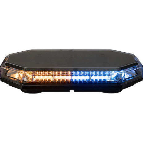 15 Inch Octagonal LED Mini Light Bar - Amber/Blue