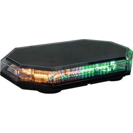 15 Inch Octagonal LED Mini Light Bar - Amber/Green