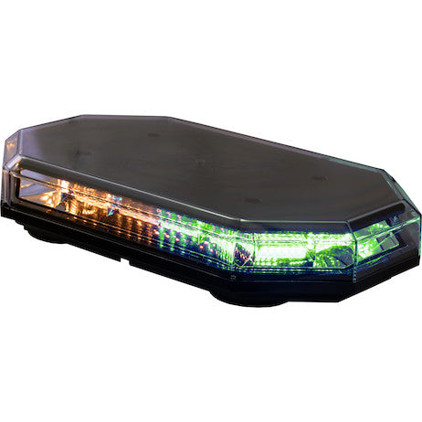 15 Inch Octagonal LED Mini Light Bar - Amber/Green