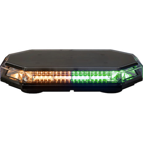 15 Inch Octagonal LED Mini Light Bar - Amber/Green