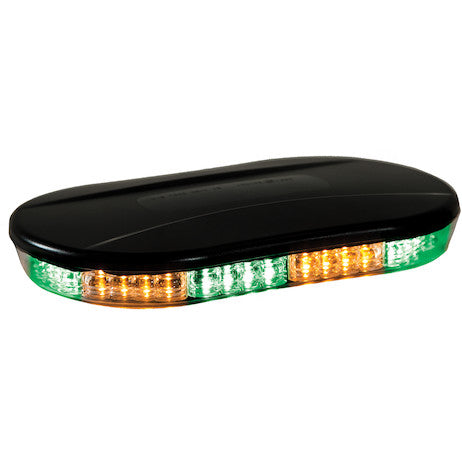 Class 1 Low Profile Oval Mini Light Bar - Amber/Green
