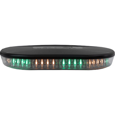 Class 1 Low Profile Oval Mini Light Bar - Amber/Green