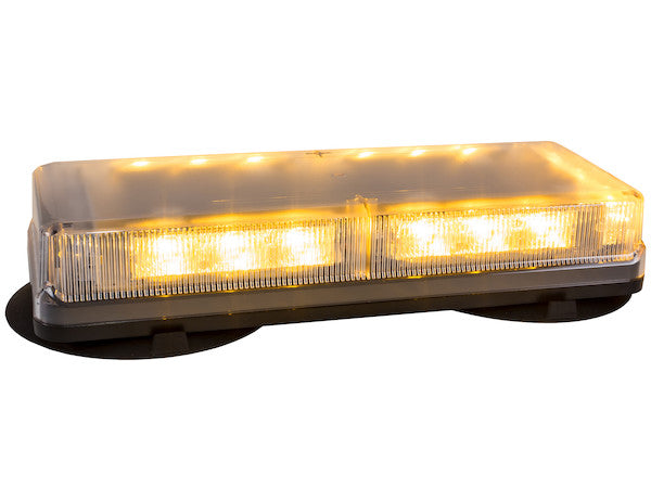 Rectangular 18 LED Mini Light Bar - Amber/Clear