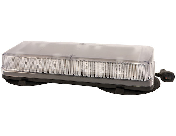 Rectangular 18 LED Mini Light Bar - Amber/Clear