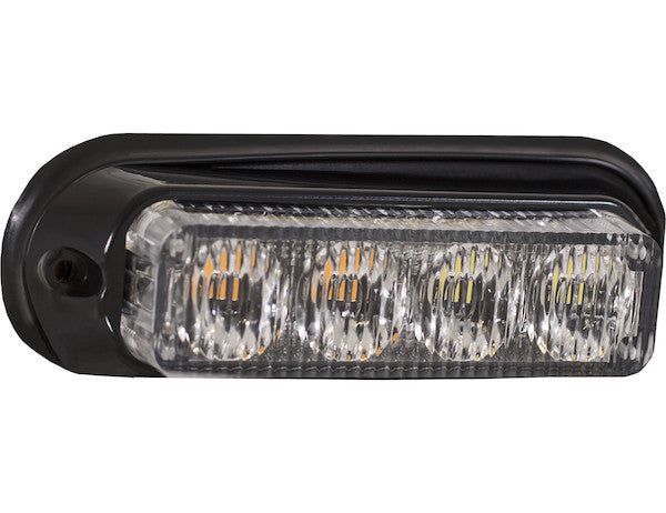 5 Inch Amber/Clear LED Mini Strobe Light