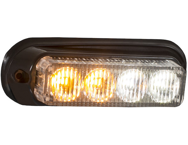 5 Inch Amber/Clear LED Mini Strobe Light